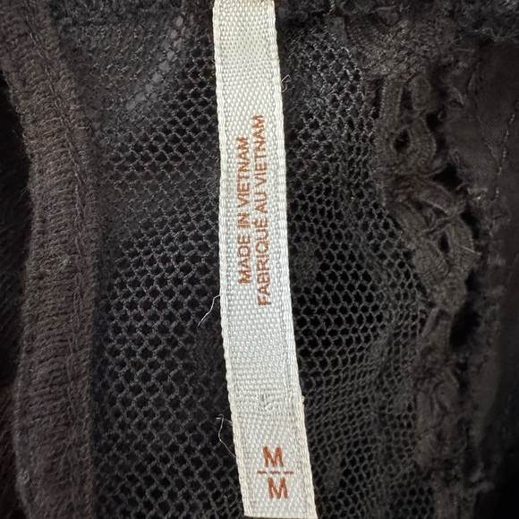 Free People Black Lace Accent Tank Top - Picture 4 of 6